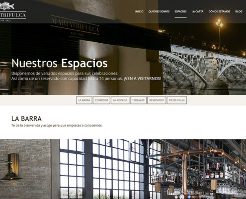 Diseño web restaurante Sevilla