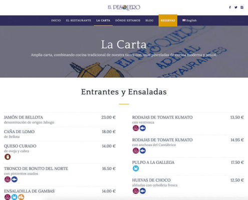 Diseño web para restaurante en Sevilla