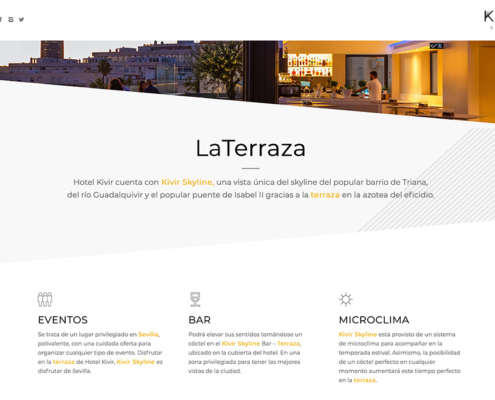 Diseño web y marketing digital Terraza Kivir Skyline