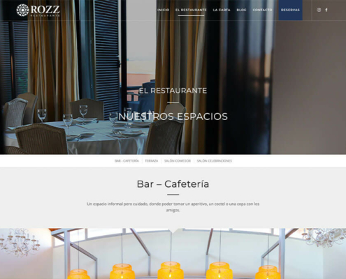 Diseño web Rozz Restaurante