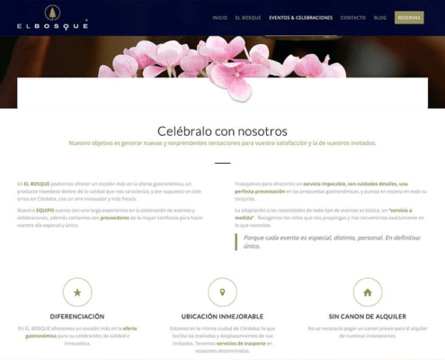 Diseño web El Bosque Córdoba Restaurante